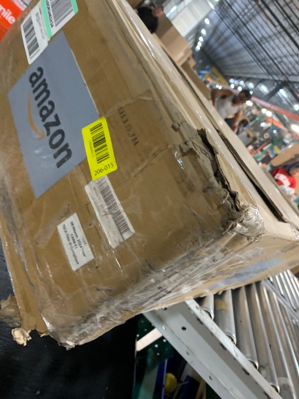 Photo 1 of ***MISSING HARDWARE*** Rolanstar Bed Frame Twin Size with Charging Station, Bookcase Headboard Bed with LED Light and Sliding Doors, Platform Bed with Wooden Slats, No Box Spring Needed, Noise Free, White