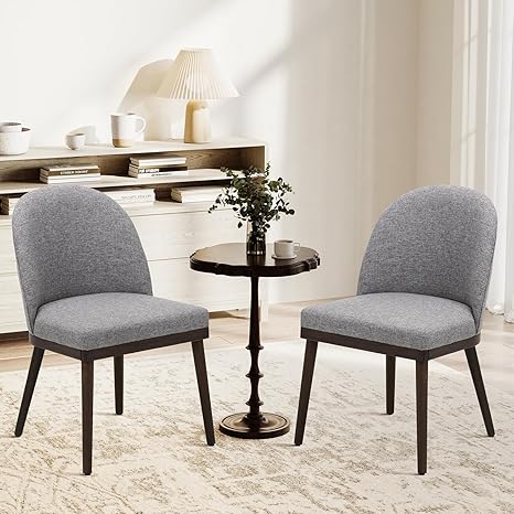 Photo 1 of *************ONLY 1 CHAIR**************** 
Upholstered Dining Chairs Set of 2, Wooden Kitchen Chairs with Open Back, Modern Dining Room Chairs with Wood Frame, Dinner Side Chairs for Dining...