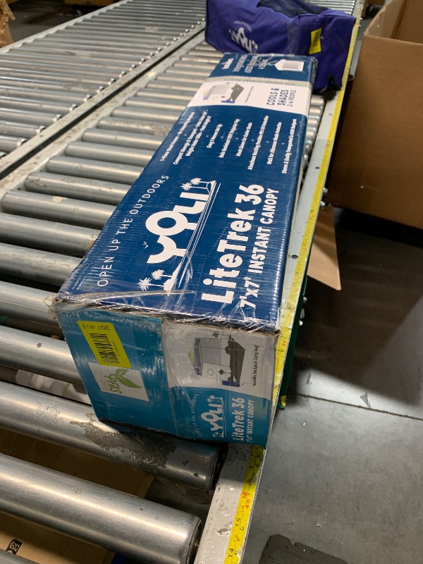 Photo 1 of LiteTrek 36 7' x 7' Slant Leg Instant Canopy with Backpack - view 1