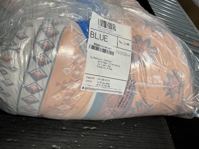 Photo 1 of * stock photo for reference *
Goodidea Boho Comforter Queen Size, 3 Piece Blue Orange Bohemian Striped Western Comforter Set, Ultra Soft Lightweight Microfiber Boho Hippie Bedding Set with 2 Pillow Shams for All Seasons