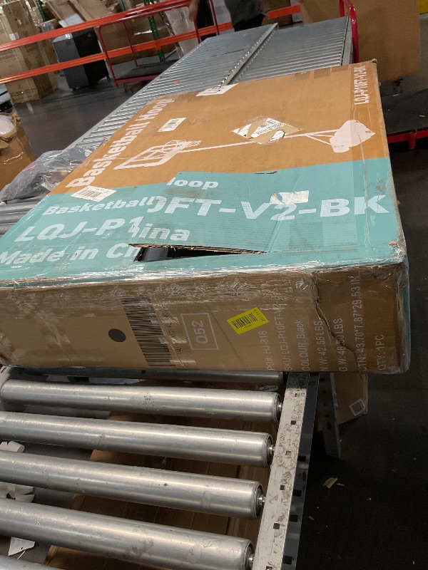 Photo 1 of ***STOCK PHOTO FOR REFERENCE ONLY***DUMOS 6.1-10FT Adjustable Height Portable Basketball Hoop Outdoor for Adult, 44 Inch Shatterproof Backboard w/Shock Absorbent Rim, Fillable Base, 2 Wheels for Swimming Pool/Indoor, Classic Black