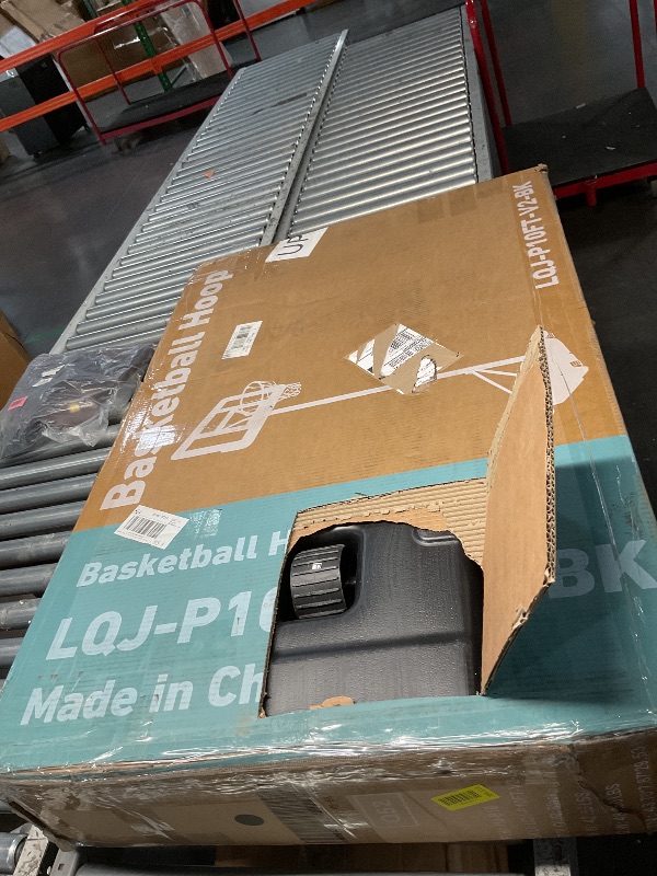 Photo 1 of ***STOCK PHOTO FOR REFERENCE ONLY***DUMOS 6.1-10FT Adjustable Height Portable Basketball Hoop Outdoor for Adult, 44 Inch Shatterproof Backboard w/Shock Absorbent Rim, Fillable Base, 2 Wheels for Swimming Pool/Indoor, Classic Black