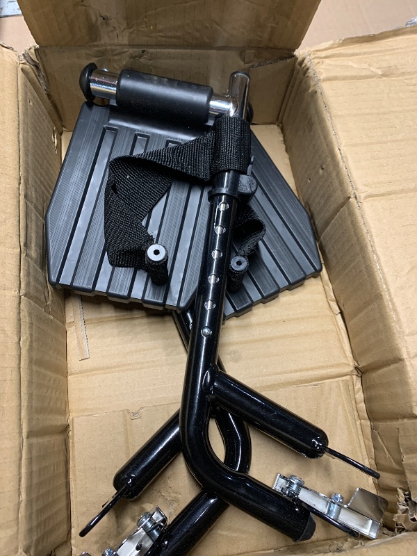 Photo 1 of (1Pair) Wheelchair Replacement Footrests,Wheelchair Replacement Parts,Wheelchair Swivel Footrests for Standard Wheelchairs,Black