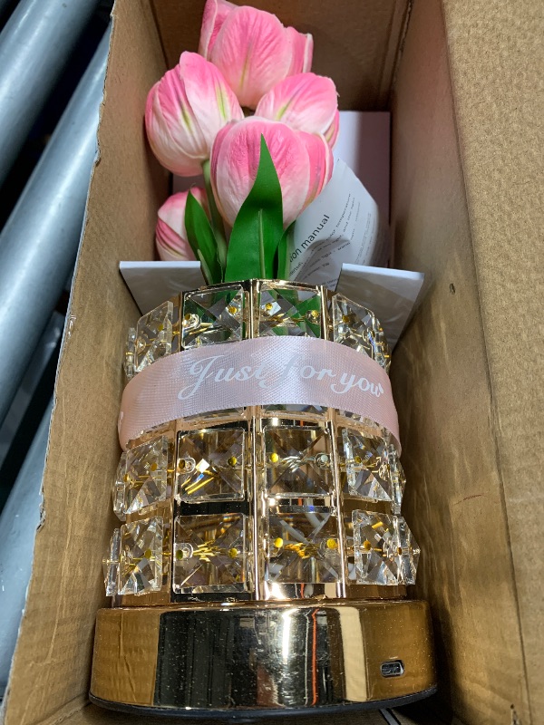 Photo 1 of (used)(see images) Gifts for Women - Tulip Flower LED Table Lamp, Cordless Touch Night Light, 3 Color Dimmable, Birthday, Mother's Day