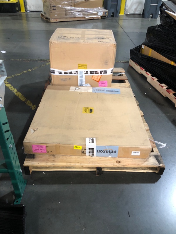 Photo 1 of **************INCOMPLETE ITEM, THIS IS ONLY CARTON #1 AND #2 OUT OF 3 TOTAL*************
YITAHOME 6 Piece Patio Dining Set w/10ft Umbrella, 4-Person Outdoor Dining Set w/Tempered Glass Tabletop & 4 Dining Chairs, Outdoor Patio Dining Set for Deck Lawn Por