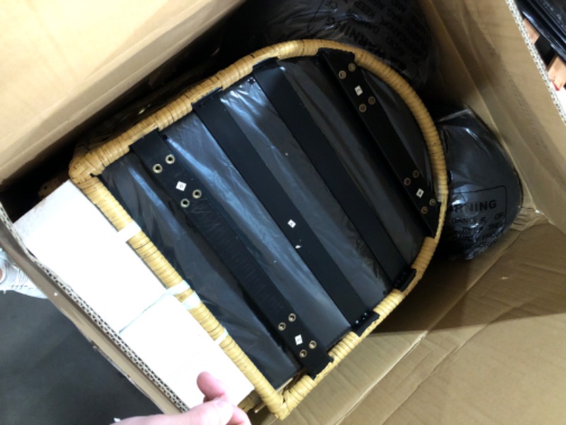 Photo 1 of **************INCOMPLETE ITEM, THIS IS ONLY CARTON #1 AND #2 OUT OF 3 TOTAL*************
YITAHOME 6 Piece Patio Dining Set w/10ft Umbrella, 4-Person Outdoor Dining Set w/Tempered Glass Tabletop & 4 Dining Chairs, Outdoor Patio Dining Set for Deck Lawn Por