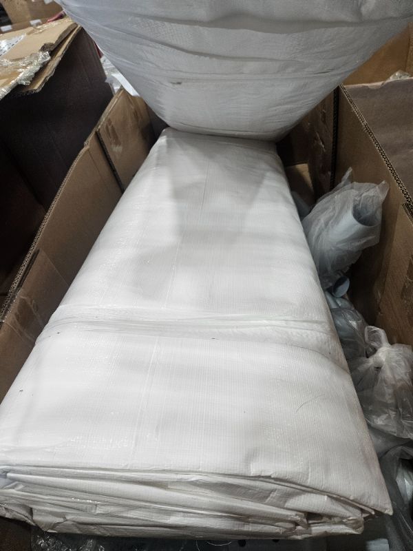 Photo 1 of ** MISSING LEGS, For Parts Only *******
COBIZI 10x20 Heavy Duty Pop up Canopy Tent with 6 sidewalls Easy Up Commercial Outdoor Wedding Party Tents for Parties All Season Wind & Waterproof Gazebo Roller Bag,White(Frame Thickened)