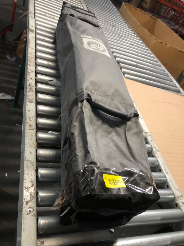 Photo 1 of
E-Z UP Ambassador Instant Pop Up Canopy Tent, 10' x 10', Roller Bag and 4 Piece Spike Set, Slate White