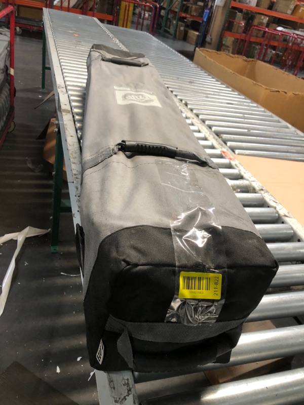 Photo 1 of
E-Z UP Ambassador Instant Pop Up Canopy Tent, 10' x 10', Roller Bag and 4 Piece Spike Set, Slate White
