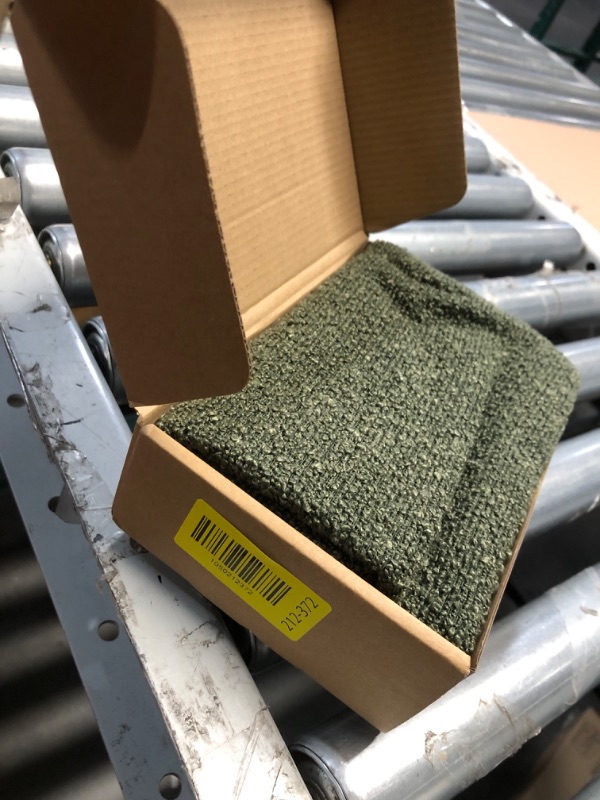 Photo 1 of ***(HEAVILY USED/ MINOR DAMAGE)***ORTIGIA 14x36 Boucle Long Lumbar Pillow Covers Green Textured Body Pillowcase Neutral Pillowcases for Indoor Couch Sofa Bed Cushion Living Room Modern Cushion Cases (Cover Only)