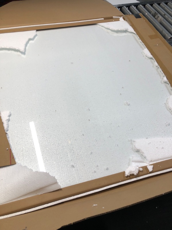 Photo 1 of [Tempered Glass] 46" x 55" Glass Chair Mat, Heavy Duty Hard Floor Mat with Round Corner and Polished Edge, Office Chair Mat for Carpet Office Home Hardwood Floor Desk