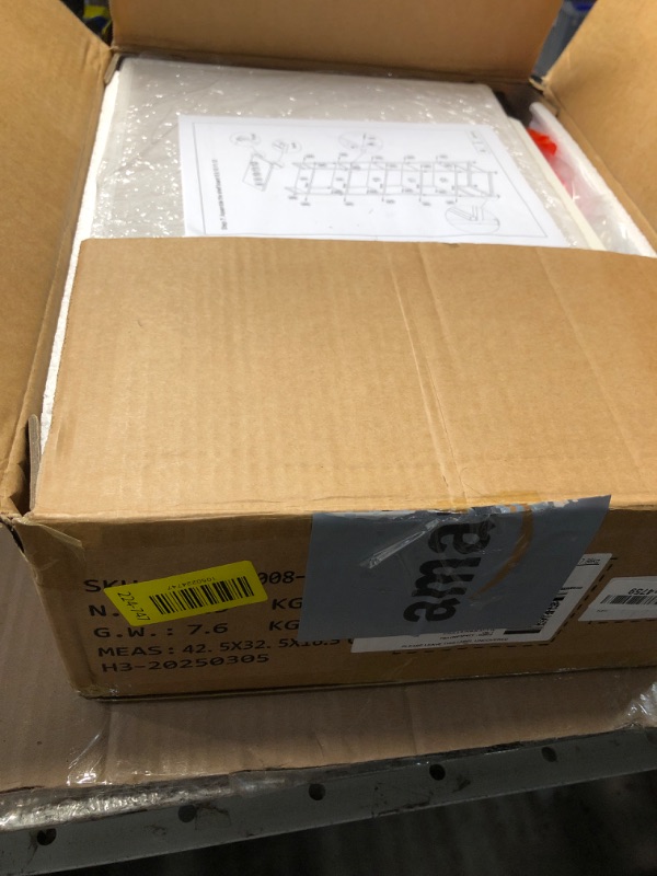 Photo 1 of **MISSING PIECES**Furologee 5-Tier Ladder Shelf with 2 Drawers,Narrow Bookshelf Storage Shelves,Industrial Bookcase Freestanding Rack Units for Bedroom,Living Room,Bathroom,Home Office,Balcony,Wood Metal, White