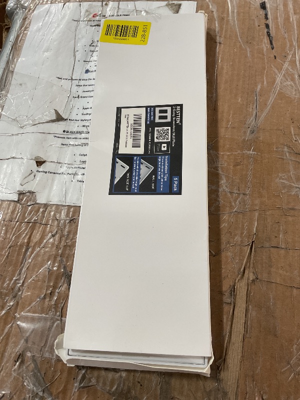 Photo 1 of (5 Pack) BESTTEN USWP6 Matte Snow White Screwless Decorator Wall Plate, 2-Gang Outlet Cover, Decor Switch Face Plate, H4.69” x W4.73”, UL Listed