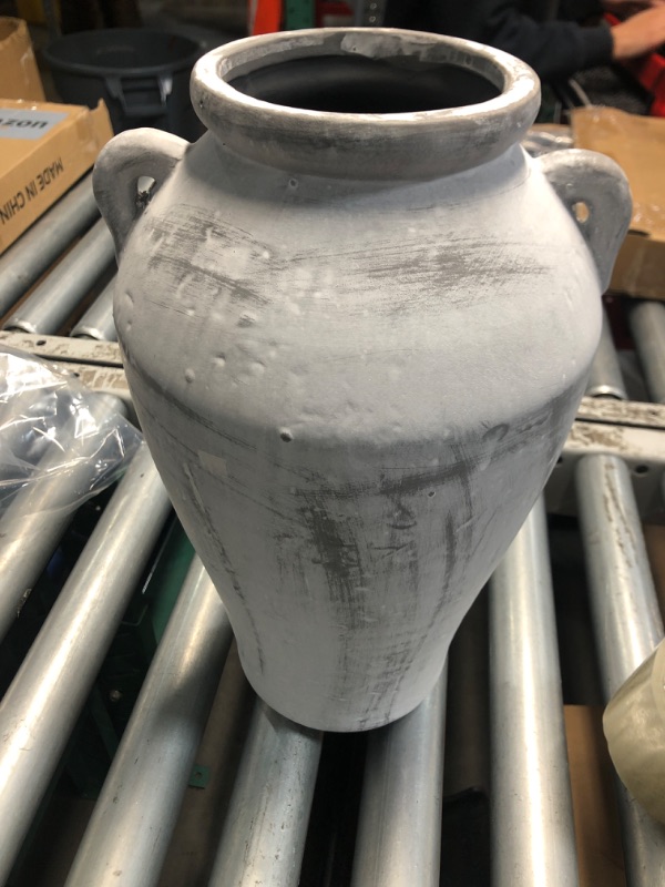 Photo 1 of (see all images) Farmhouse Ceramic Vase, Large Rustic Vases for Indoor Home Decor Tall Floor VAse for Living Room Bed Room Housewarming Holiday Decoration