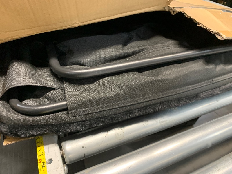 Photo 1 of (Missing the ottoman) Givjoy Comfy Folded Chair with Ottoman, Oversized Folding Faux Fur Chair Soft Furry Lounge Lazy Chair with Metal Frame Moon Chair Accent Chair for Bedroom, Living Room, Dorm Rooms