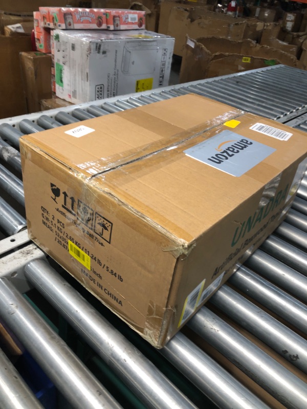 Photo 1 of (USED/FAIR) UNADRA Topiary Trees Artificial Outdoor for Front Porch Set of 2 Faux Shrub Plants (23" T,13" D) - Fake Boxwood Ball Shrubs Potted for Home Decor (2 Color-Mix)