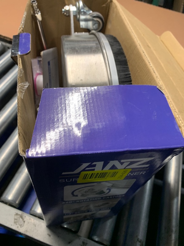 Photo 1 of (used) janz 14" Pressure Washer Surface Cleaner with 4 Wheels, Stainless Steel Housing, 1/4" Quick Plug, 2 Extension Wands