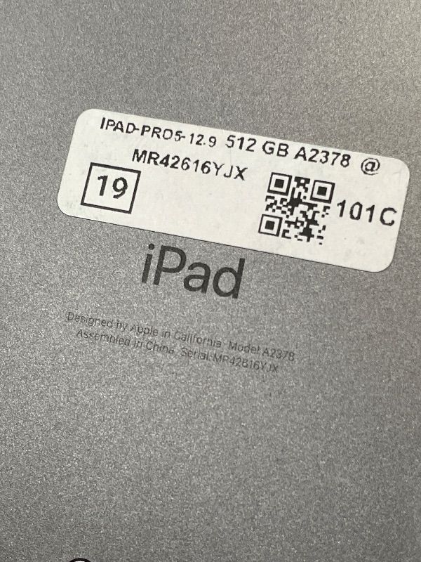 Photo 1 of **NONFUNCTIONAL - NOT POWERING ON, LOCKED **Apple iPad Pro 12.9in (5th Gen.) - 512GB - WiFi - Space Gray (Renewed Premium)