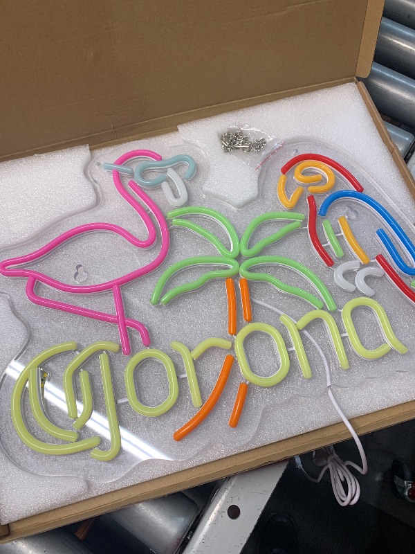 Photo 1 of * factory sealed *
Duoweoy Flamingo and Parrot Coro Neon Sign for Wall Décor Dimmable Beer Bar LED Man Cave Neon Light USB Powered Neon Art Signs Decor Gifts