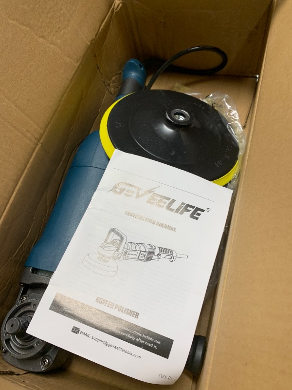 Photo 1 of (see all images) GEVEELIFE Buffer Polisher, 6 Inch/7 Inch 1600W Rotary Car Buffer Polisher Waxer, 7 Variable Speed