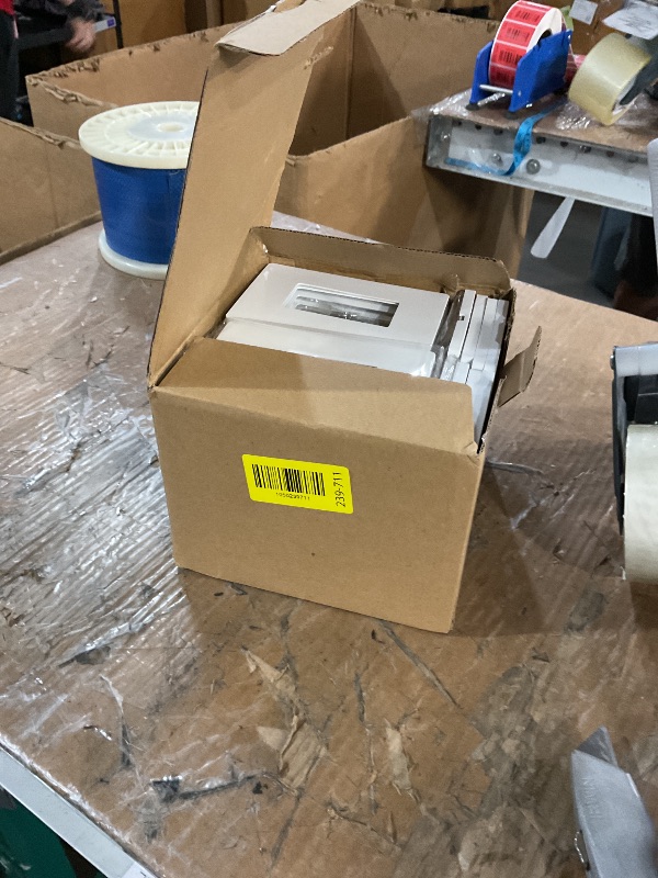 Photo 1 of [40 Pack] BESTTEN 1 Gang Mid-Size Screwless Outlet Cover, Midway Decorative Wall Plate, USWP6 Gloss Snow White, Midsize H4.88" x W3.11", UL Listed