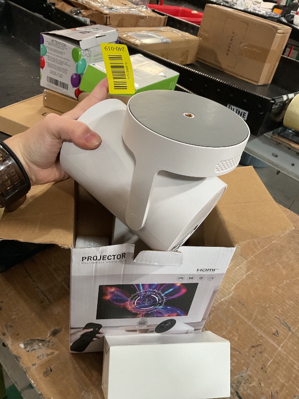 Photo 1 of ?Electric Focus?Mini Portable Projector with 4K Support, Bluetooth 5.4 WIFI6, 5watt Sound Base Speaker, 260 ANSI, Android 11, 210° Rotation , Auto Keystone Correction Video Projector HY300 PLUS