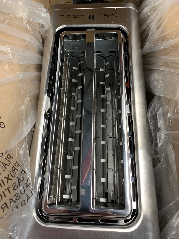 Photo 1 of (please see all images) Toaster 4 Slice, Digital Smart Touch Screen with Memory Function, Single Slot Tech, Stainless Steel 