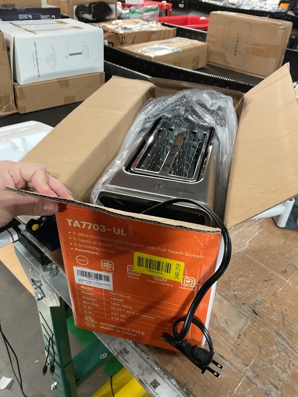 Photo 1 of (please see all images) Toaster 4 Slice, Digital Smart Touch Screen with Memory Function, Single Slot Tech, Stainless Steel 