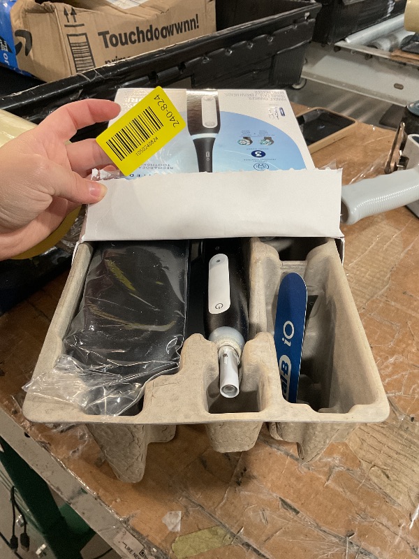 Photo 1 of Oral-B iO Deep Clean Rechargeable Electric Powered Toothbrush, Black with iO Series 3 Limited, 2 Brush Heads and Travel Case - Pressure Sensor to Protect Gums - 3 Cleaning Settings - 2 Minute Timer
