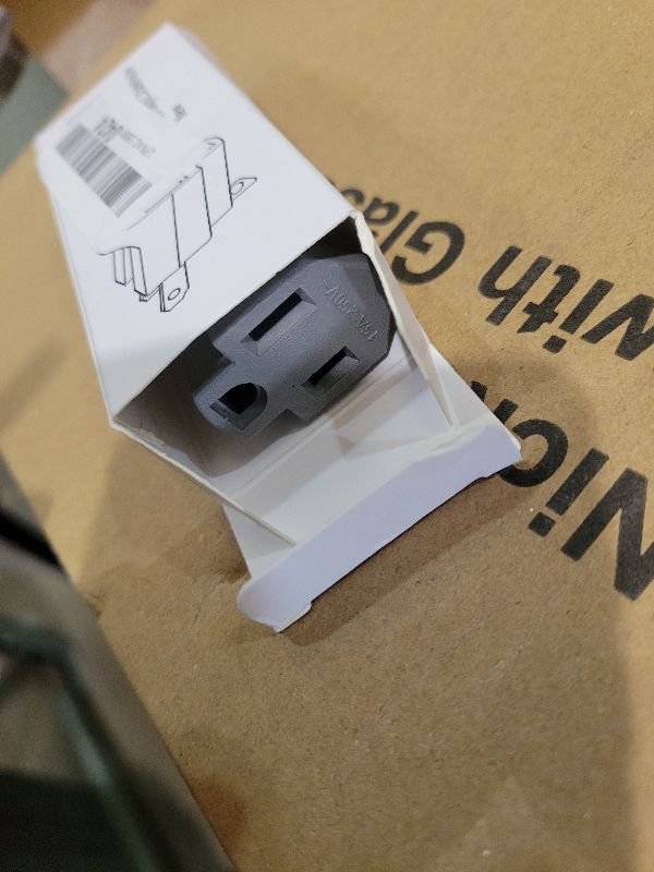 Photo 1 of (3 Pack) 3-Prong to 2-Prong Adapter Polarized Grounding Converter 3 Pin to 2 Pin Power for Wall Outlets Plugs, Gray