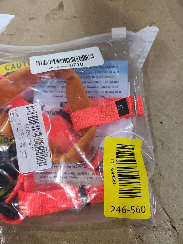 Photo 1 of 2 Hounds Design Freedom No Pull Dog Harness, Adjustable Harness, Easy Walking & Comfortable Control, Fits Small, Medium & Large Dogs, Solid Colors, Made in USA, 5/8" SM, Neon Organge