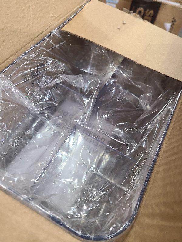 Photo 1 of 2 Pack, 5-Compartment Clear Plastic Bin - Divided Art Supplies, Cosmetic Makeup Caddy Organizer - Multiuse Storage Container for Vanity, Bathroom, Kitchen, Office, Craft, Shower, Cleaning Items