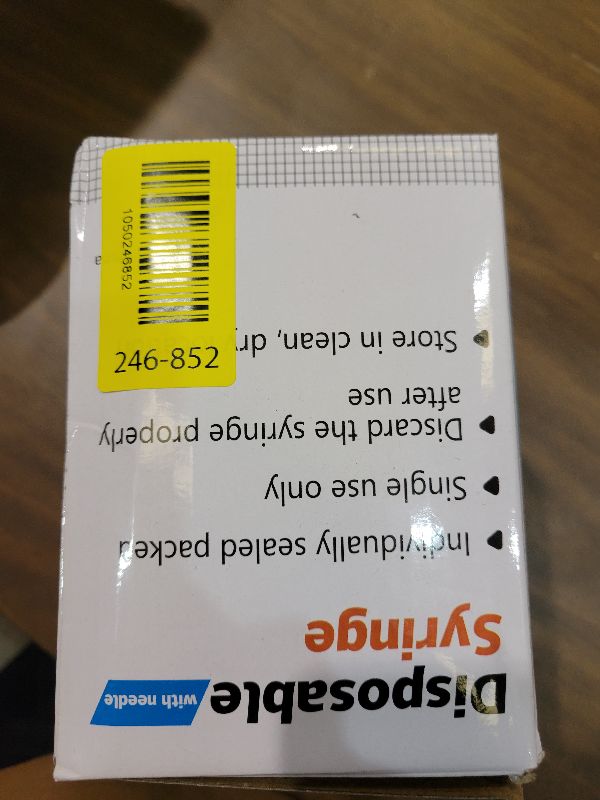 Photo 1 of 1ML Syringe, Lab Supplies Syringes 31G 1/4 Inch, Individually Wrapped, Pack of 100