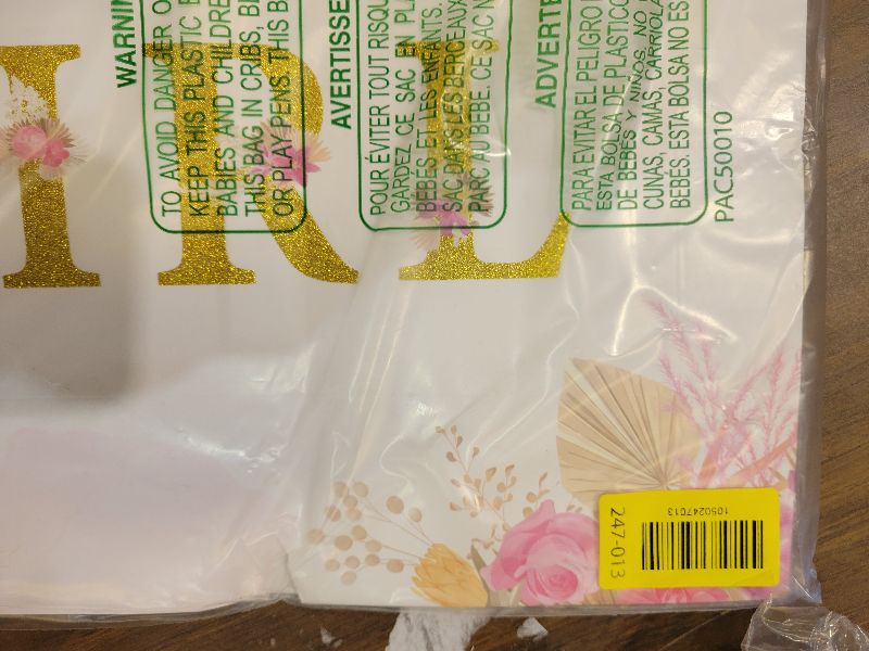 Photo 1 of 16.5'' Extra Large Baby Girl Gift Bag Set with Handles, Greeting Card, Pink Tissue Papers and Stickers for Girls Kids for Baby Shower, Girls' Birthday Party, Newborn, New Moms, Little One, 1st Baby, Gold Glitter 'GIRL' Design, 1 Pcs