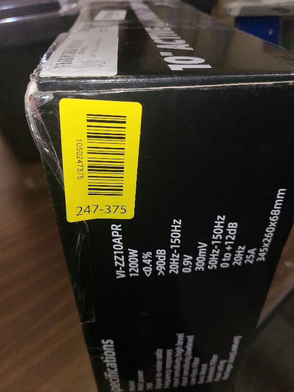 Photo 1 of 1200W RGB Subwoofer, Slim Underseat Car Subwoofer and Amp Package with RGB Beat-Synced Light, Individual Control for Low Pass/Gain/Boost Bass, Deep Bass Perfect for Truck/SUV/Jeep/MPV