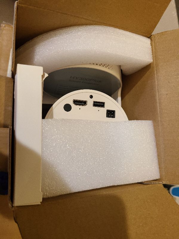 Photo 1 of ?Electric Focus?Mini Projector, Projector 4K 1080P Support, 260 ANSI Lumens Projector with Wifi and Bluetooth, Upgrade Smart Proyector, 5w Speaker, Auto Keystone Correction 35"-130" Screen HY300 Plus