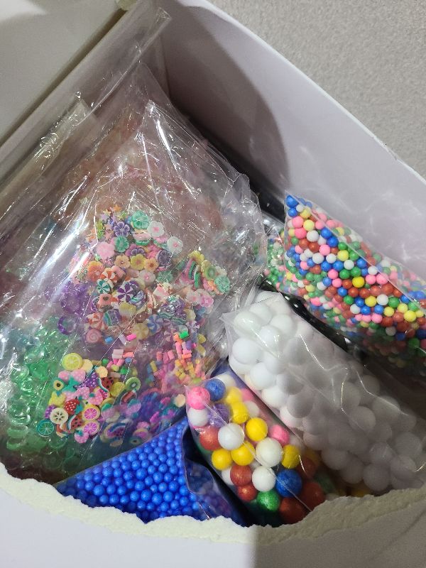 Photo 1 of 175 Pack Slime Making Supplies Kit, Slime Add Ins Accessories Includes Slimes Charms, Foam Balls for Making Creative Slimes Kit