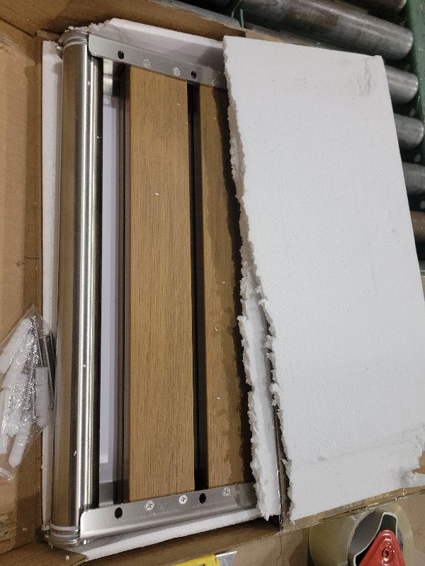 Photo 1 of 17.5" Folding Shower Seat Wall Mounted,Foldable Shower Bench,Fold Down Shower Seat,Folding Shower Seat Bench,Wall Mount Shower Seat Bench Chair (Teak)