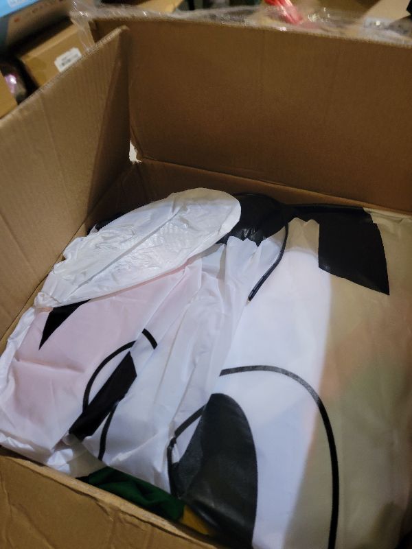 Photo 1 of [ 3 Colors Changing Light ] TURNMEON 8 Ft Long Halloween Inflatables Three Ghosts with Pumpkin Candy Bags Halloween Decorations Outdoor Build-in LED Light Blow Up Halloween Decor Yard Party Garden