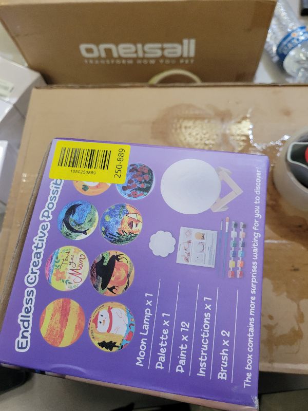Photo 1 of [ Update 2025] Paint Your Own Moon Lamp Kit, 5.9 inches-Button Battery Type DIY Moon Night Light for Kids Art Supplies Creativity Arts & Crafts Kit for Kids, Teen Girls Boy Birthday
