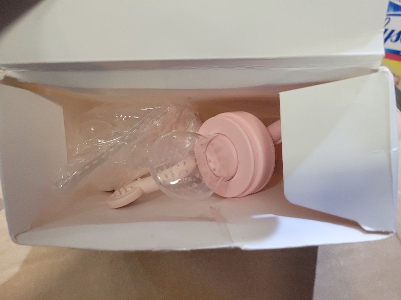 Photo 1 of 2 Pack Silicone Baby Fruit Feeder with Mini Freezer Tray, Breastmilk Popsicle Molds for Baby Teething Relief, Fresh Food Feeder for Safe Infant Self Feeding, Extra Food Pouches - Pink