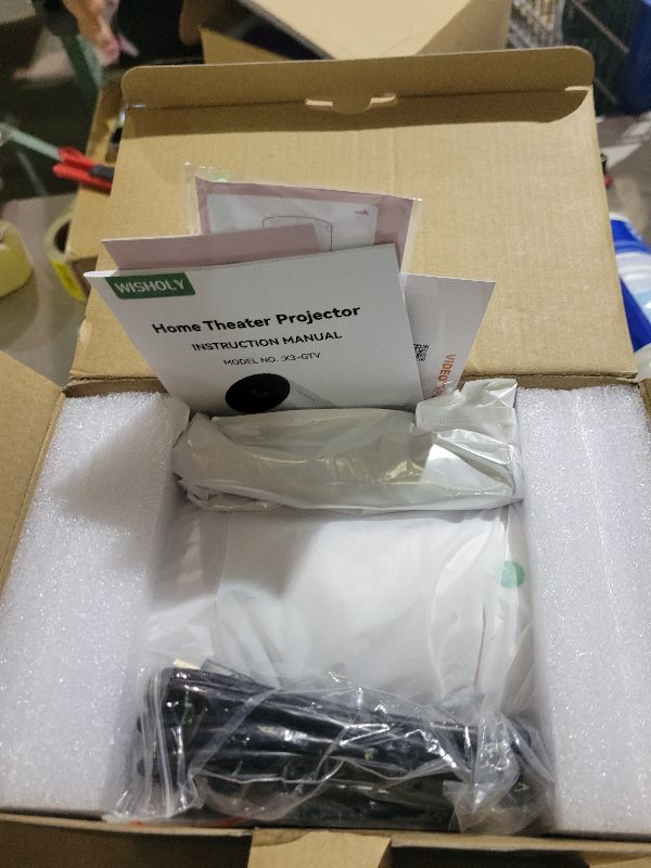 Photo 1 of [ Built-in Google TV & Voice Control] WISHOLY Mini Projector with WiFi and Bluetooth, Built-in Streaming Apps, Portable Movie Projector 4K with 180° Rotatable for Outdoor, Home Theater, Movie Night