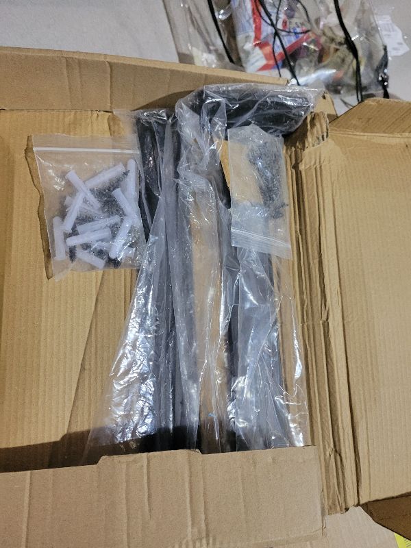 Photo 1 of 2 Pack - 11 inch Black Hidden L Shelf Bracket (1/5 Inch Thicked) Iron Floating Shelf Brackets Rustic Industrial Metal Brackets for Shelf Support