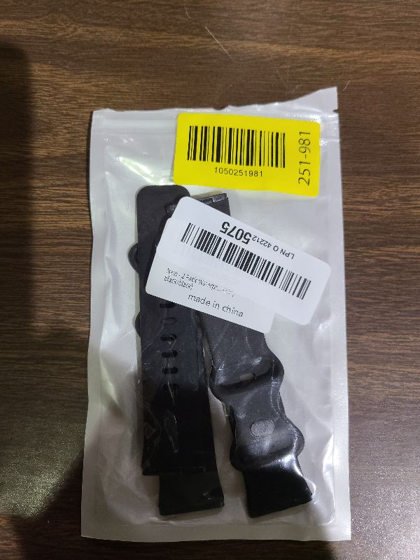 Photo 1 of 2 Pack Waterproof Bands Compatible with Fitbit Versa 3 / Fitbit Versa 4 / Fitbit Sense/Sense 2 Bands, Classic Soft Sports Replacement Wristbands for Women Men (Small 5.5''-7.1'', black/black)