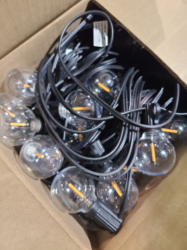 Photo 1 of 100ft 2-Pack Outdoor G40 LED Globe String Lights Dimmable Waterproof Shatterproof Light Strings with 52 Bulbs Connectable Commercial Hanging Lights for Christmas Patio House Backyard Balcony Party