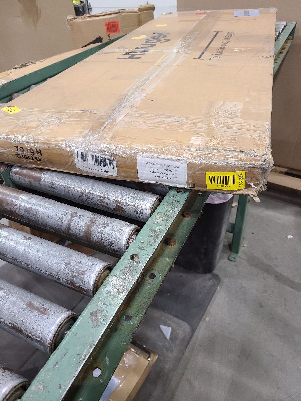 Photo 6 of Huuger Computer Desk, 55 Inch Home Office Desk, Gaming Writing Work from Home Study Desk, Large Legroom, Sturdy Metal Frame, Modern Simple, Grey