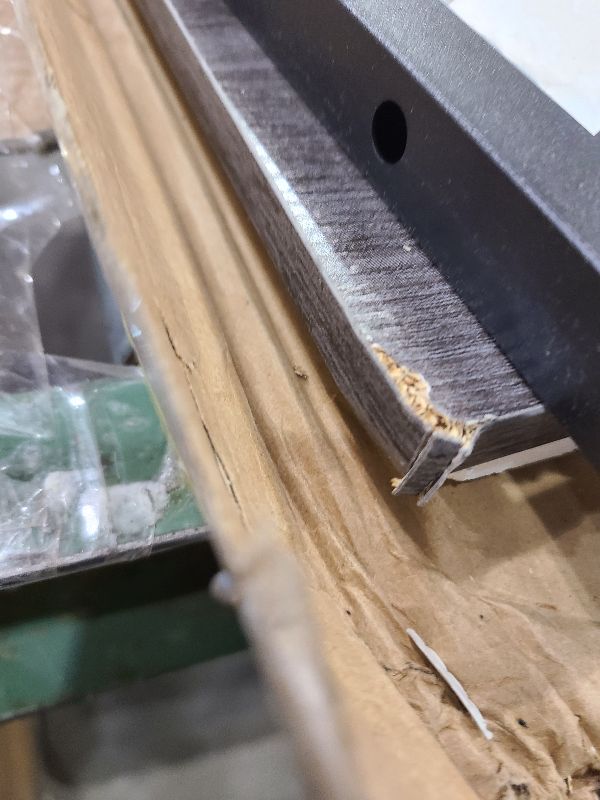 Photo 3 of Huuger Computer Desk, 55 Inch Home Office Desk, Gaming Writing Work from Home Study Desk, Large Legroom, Sturdy Metal Frame, Modern Simple, Grey