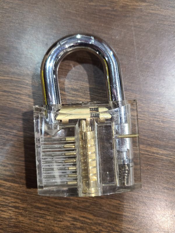 Photo 1 of 1-Pack Keyed Padlock, Waterproof and Rustproof, Solid Brass Lock with 1-1/4" Wide Body, Padlock with Keys for Storage Unit, Sheds, Garages and Fence