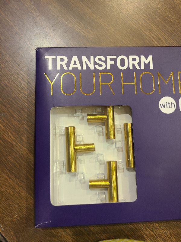 Photo 1 of 10 Pack Gold Cabinet Knobs 2 Inch - Brushed Brass Drawer Knobs Single Hole Gold T Bar Hardware Drawer Pulls for Kitchen Cabinets and Dressers