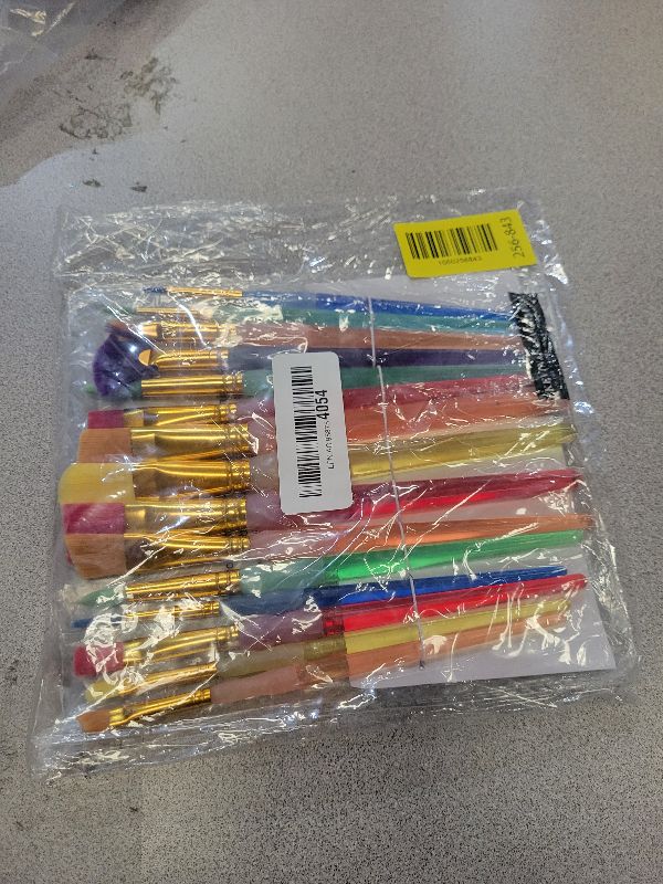 Photo 1 of 15Pcs Paint Brushes Value Pack, Includes 15 Different Types of Brushes, Nylon Colorful Hair with Silicone Crystal Penholder, Prefect Works with Oil, Acrylic and Watercolor Painting